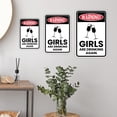 thumbnail image 2 of Portrait Round Plus Warning! Girls are Drinking Again Wall or Door Sign | Easy Installation | Funny Novelty Imitation Warning Signs - Medium, 2 of 6