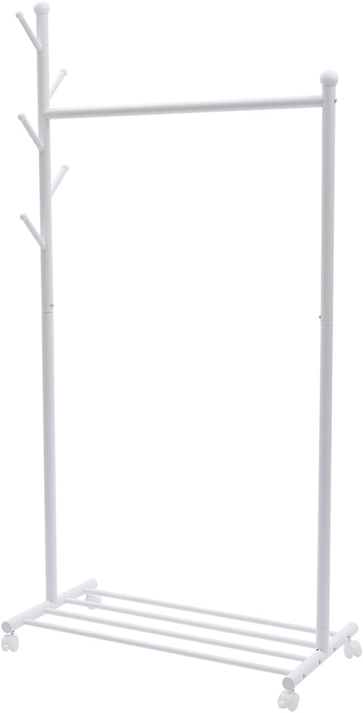 SHZICMY 10 FreeStanding Rolling Garment Rack with Lockable Wheels, 3