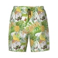thumbnail image 4 of Lsque Mens Swim Trunks Gnome and Pineapple Pattern - Bathing Suit Compression Liner - Beach Swim Shorts Swimwear - (S-3XL) - Stretch Quick Dry -3X-Large, 4 of 9
