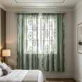 thumbnail image 6 of Sheer Curtain Floral Rod Pocket Window Curtain 63x55 Inch Single Panel - Semi Sheer Light Filtering Voile Drapes for Living Room Bedroom Home Decor French Aesthetic Embroidery, 6 of 6