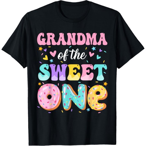 Playful Comfort Tee - Grandma Of The Sweet One 1st Birthday Donut Bday Party T-Shirt