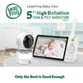 thumbnail image 2 of LeapFrog LF915HD Monitor para bebés, pantalla de 5" 720p, giro e inclinación de 360° con cámara con zoom 8X, visión nocturna en color, luz nocturna, intercomunicador bidireccional, transmisión segura, 2 of 5