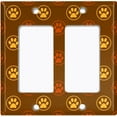thumbnail image 6 of Metal Light Switch Plate Cover Puppy Paw Print Logo Orange Yellow Brown DOG040, 6 of 13
