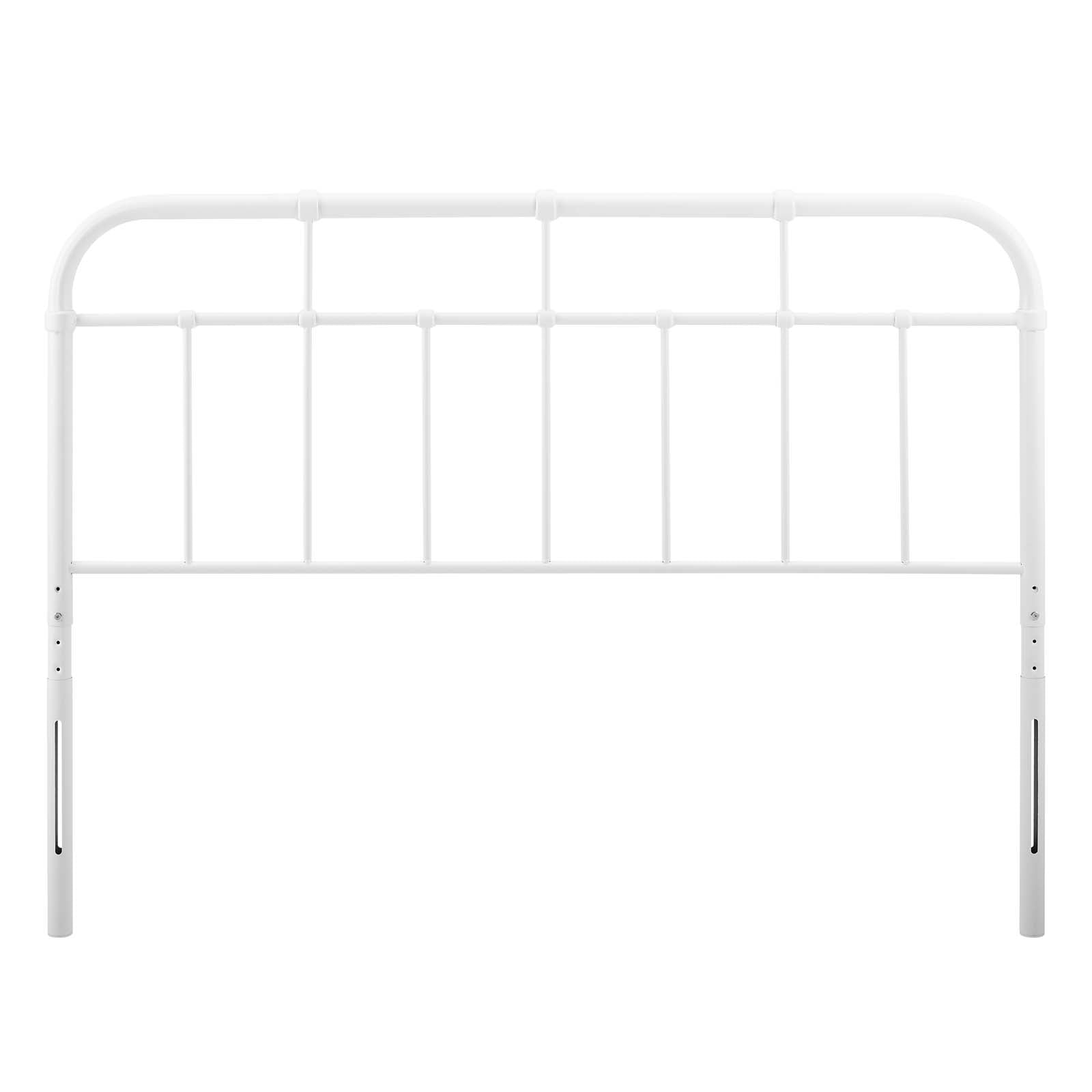 Headboard, Twin Size, Metal, White, Modern Contemporary Urban Design, Bedroom Master Guest Suite