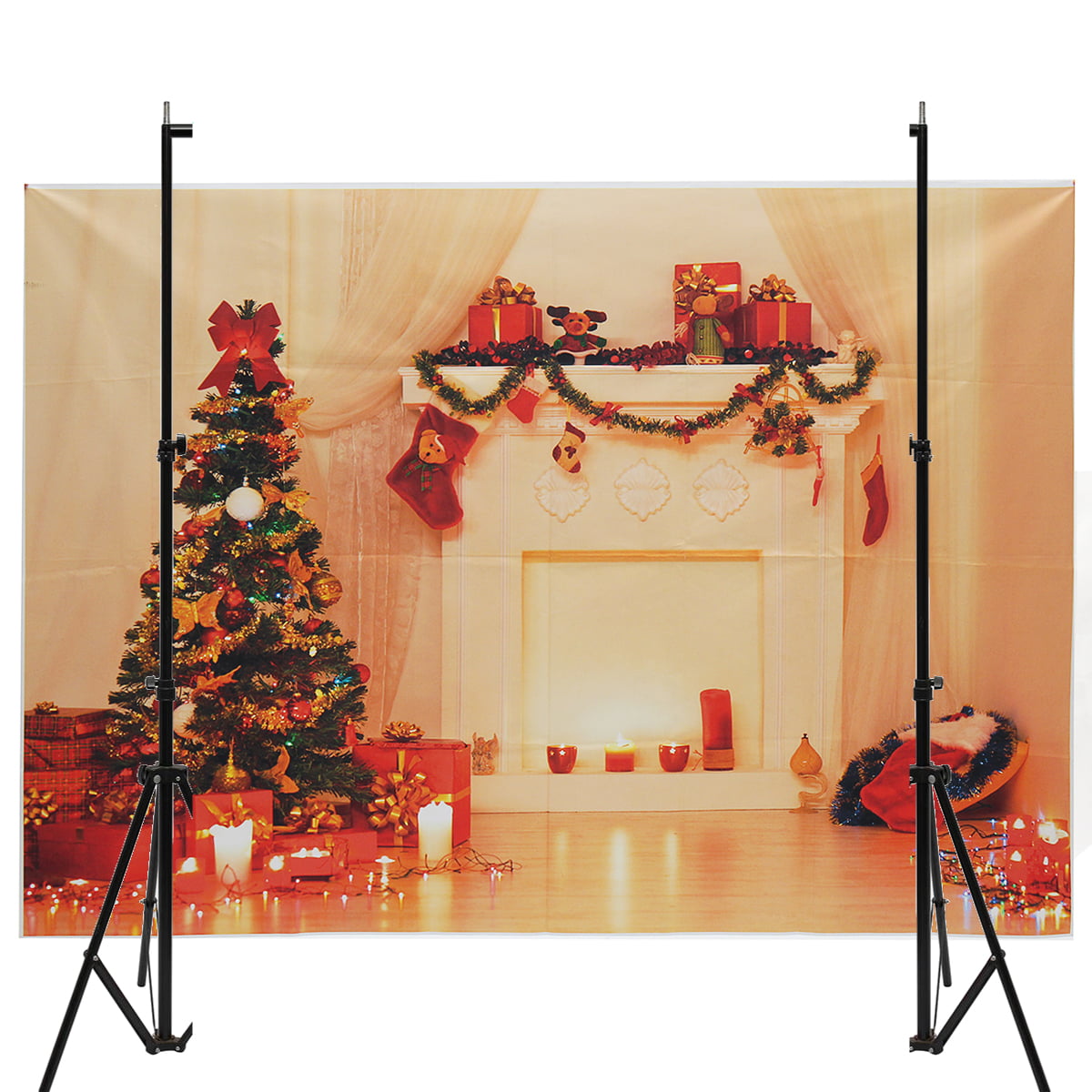 Photo Backgrounds Photography Background Snowflakes Christmas Tree Family Scene for Session Photo Studio Photo Winter-7x5ft
