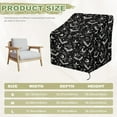 thumbnail image 5 of Renewold Waterproof Outdoor Chair Covers Windproof Lounge Deep Seat Covers Funiture Covering Halloween Decor for Stackable Furniture Seating, 29"W x 33"D x 36"H, Bat Moon Star Spider Web Print, 5 of 7