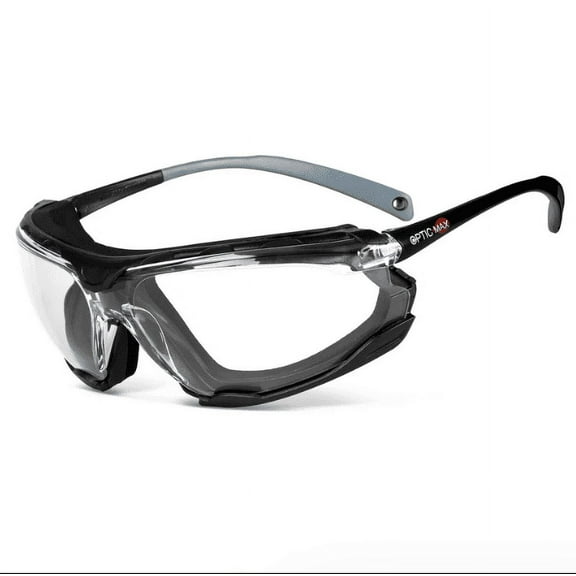 Optic Max Safety Glasses- Clear Anti Fog Lens