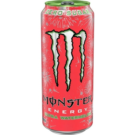(24 Cans) Monster Ultra Watermelon, Sugar Free Energy Drink, 16 fl oz