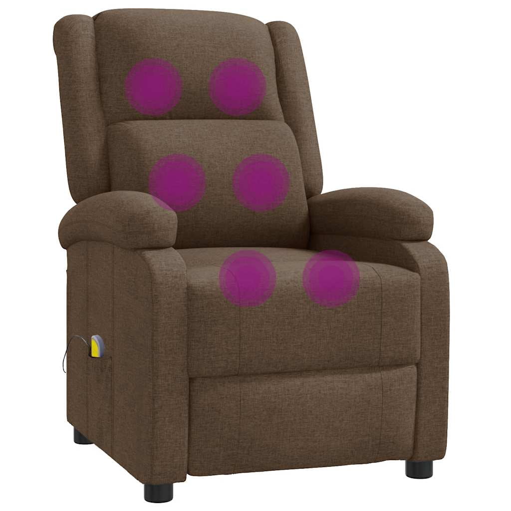 vidaXL Reclining Adjustable Fabric Armchair Massage Chair