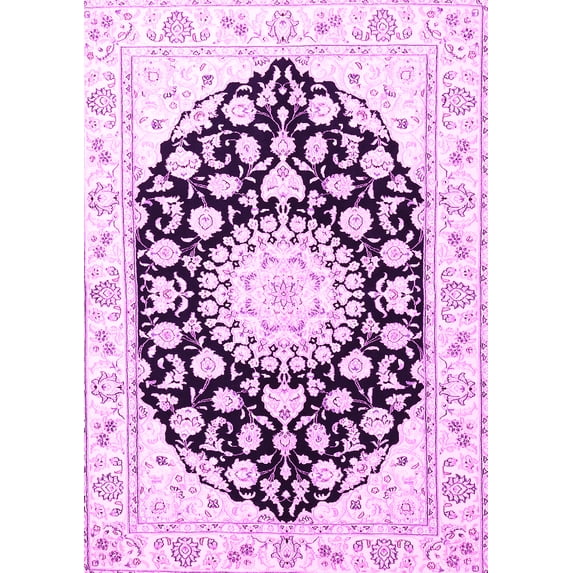 Ahgly Company Indoor Rectangle Medallion Pink Traditional Area Rugs, 2' x 4'