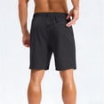 thumbnail image 5 of lcziwo Mens Shorts Casual Big and Tall Relaxed Fit Summer Elastic Waist Hiking Shorts Beach Travel Golf Dress Shorts with Zip Pockets Dark Gray XXXXL, 5 of 10