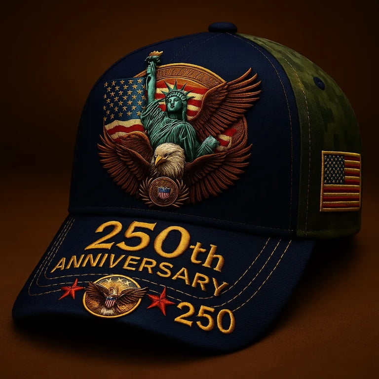 United States 250th Anniversary Hat, Adjustable Retro Washed