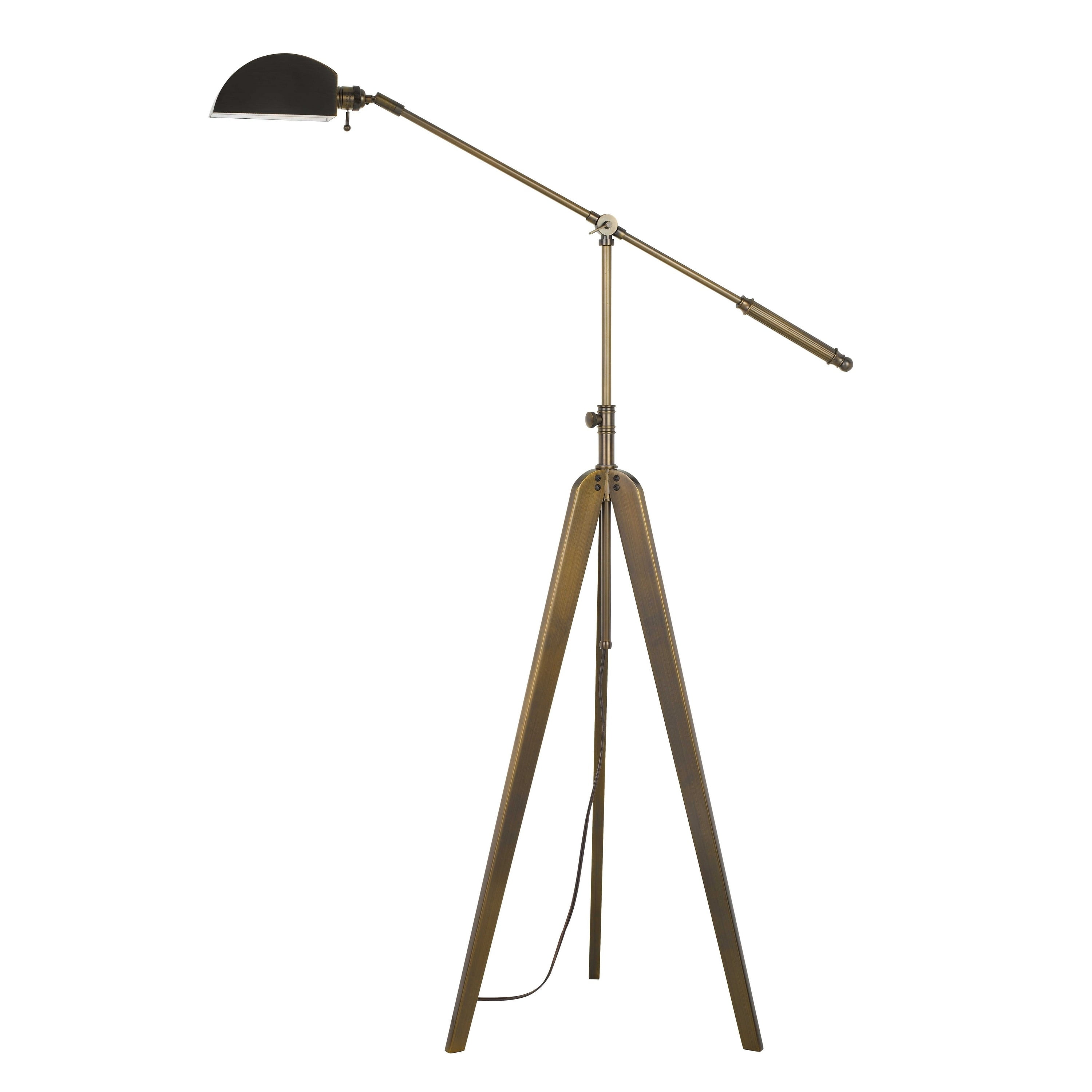 antique brass tripod floor lamp