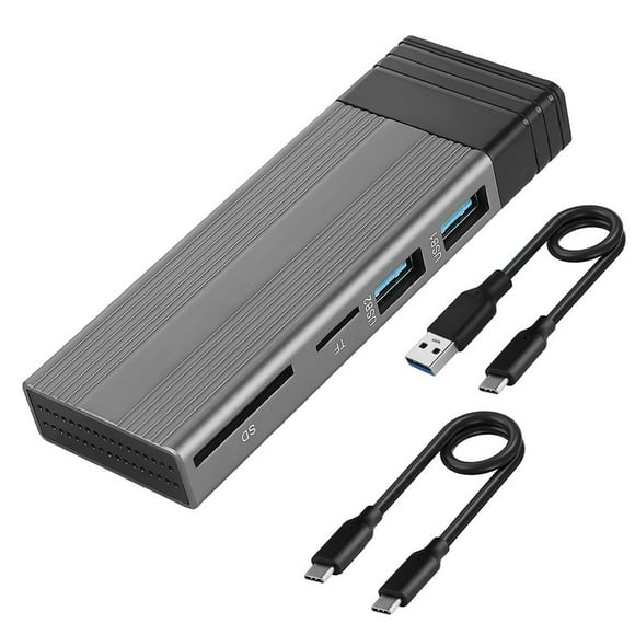 10Gbps SSD Case NVME SATA External Enclosure HDD Adapter Hard Drive Disk Box Electronics Replacement for Windows 7/8/10/11 Gray