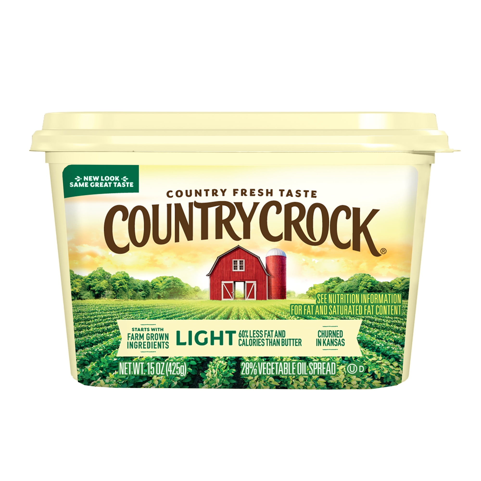 Country Crock Light Vegetable Oil Spread, 15 oz Tub