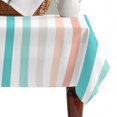 thumbnail image 4 of Aqua Teal Stripe Table Cloth Waterproof Tablecloths, Geometric Grey White Vertical Striped Tablecloth Dining Table Cover for Kitchen Party Tabletop Outdoor, Rectangle Tablecloth 60x102 Inch, 4 of 9