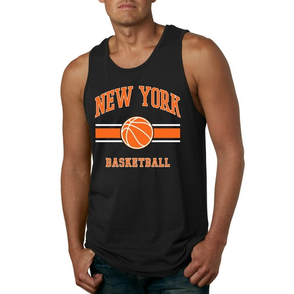 Wild Bobby City of New York NYG Basketball Fantasy Fan Sports Mens Tank Top, Black, Small