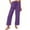 Purple, variant on Hurxie Women's Pants Summer Palazzo Flowy Wide Leg Beach Trousers with Pockets Mint Green,M