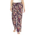 thumbnail image 1 of Fotbe Skull rock music record Pantalones de Pijama para Mujer, Pantalones de Dormir, Pantalones Pj con Cordón y Bolsillos-3X-Large, 1 of 6