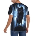 thumbnail image 2 of Fotbe Night Scene of Wolves Baseball Jersey Shirt for Men and Women, Casual Short Sleeves Button Down T-Shirt-4X-Large, 2 of 9