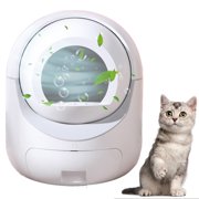 Smart Automatic Cat Litter Box,Automatic Scooping and Odor Removal, App Control, Support 5G&2.4G WiFi for Multiple Cats, Double Odor Removal