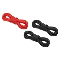 Archery D Loop Rope 10 FT, 3 Pack Bow String Release Nock Wire Nocking Loop Ring, 2pcs Black 1pcs Red