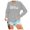 Light Gray, variant on Halloween Sweatshirt for Women Hoodless Sweatshirt Casual Autumn Winter Top with Puppy Round Neck Modern Lightweight Grey XXL