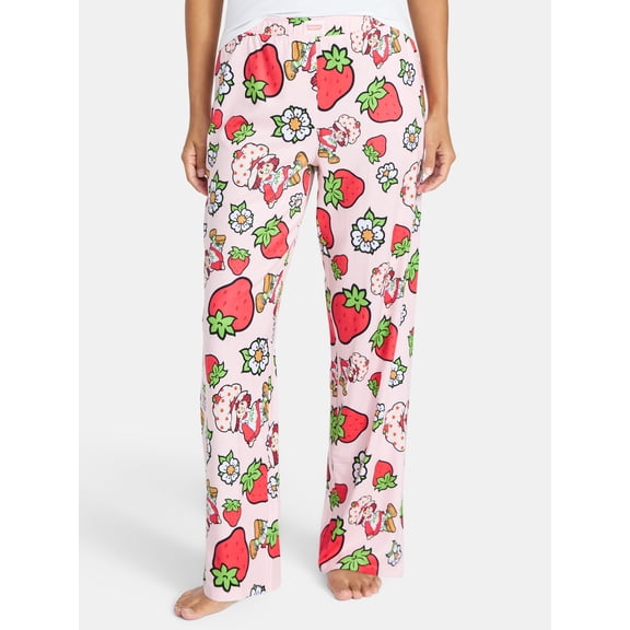 Strawberry Shortcake Women's and Women's Plus Sleep Pants with Pockets, 32" Inseam, Sizes XS-3X