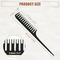 thumbnail image 6 of Unique Bargains Rat Tail Comb Long Tail Tip Comb Plastic Tail Comb Hair Styling Combs for Women Men 0.1" Tooth Width, 6 of 6