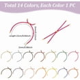 thumbnail image 3 of 1set 14Pcs 14 Colors Adjustable Slider Bracelets Nylon Twisted Cord Bracelets 22cm Bracelets with Brass Findings Bracelet Chains for Jewelry Making Gift for Women colorful DIY, 3 of 9