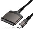 thumbnail image 2 of Cable adaptador de disco duro USB 3,0/tipo C a SATA de 23cm útil para disco duro SSD de 2,5 pulgadas, 2 of 9