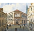 thumbnail image 2 of Albert Nikolaevich Benois 23x20 Gold Ornate Framed and Double Matted Museum Art Print Titled - View of the Riga Stock Exchange (1880), 2 of 4