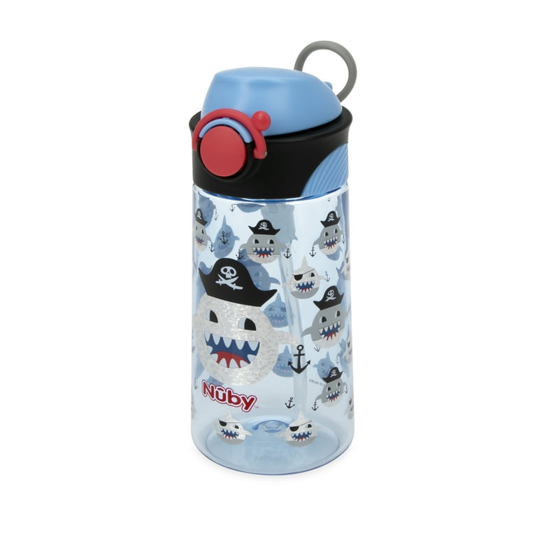 Nuby Thirsty Kids Flip-It Bolt Sport Spout Cup, 15 fl oz, Blue