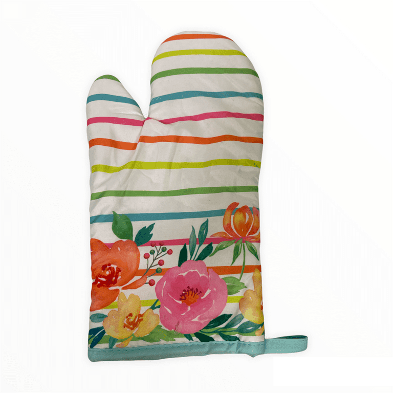 Kitchen Oven Mitts and Pot Holders Set,Pot Holders for Kitchen,Oven  Mitt,Spring Cute Bunny Rabbit Print Oven Gloves and Pot Holders, Oven  Gloves Mit