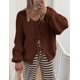 thumbnail image 5 of Suéter PRETTYGARDEN con Lazo Frontal, Tejido Grueso, Color Caramelo, Talla L, 5 of 8