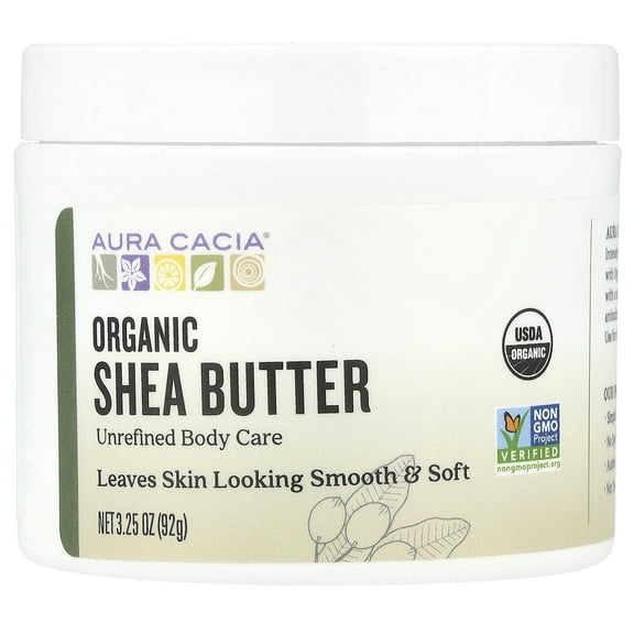 Aura Cacia Shea Butter Unrefined 3.25 oz Cream