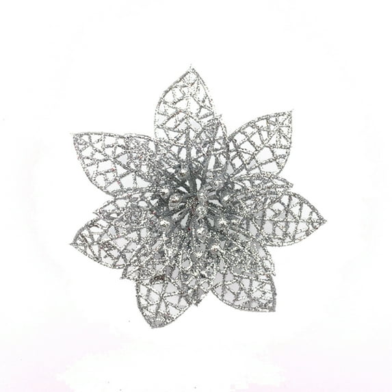 GadgetVLot 1 pcs Hollow Gold Pink Flower Christmas DIY Decoration Christmas Tree Pendant