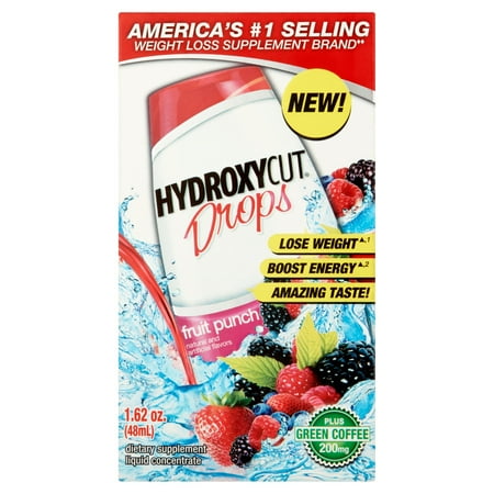 Hydroxycut Baisses Fruit Punch perte de poids concentré liquide Complément alimentaire, 1,62 oz