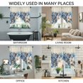 thumbnail image 3 of Blue Poinsettia Christmas Swag Valances for Windows, Kitchen Window Curtains Over Sink, Xmas Botanical Balls Snowflake Retro Window Treatment Curtains for Living Room/Bedroom 2 Panel Sets 36"x45", 3 of 8