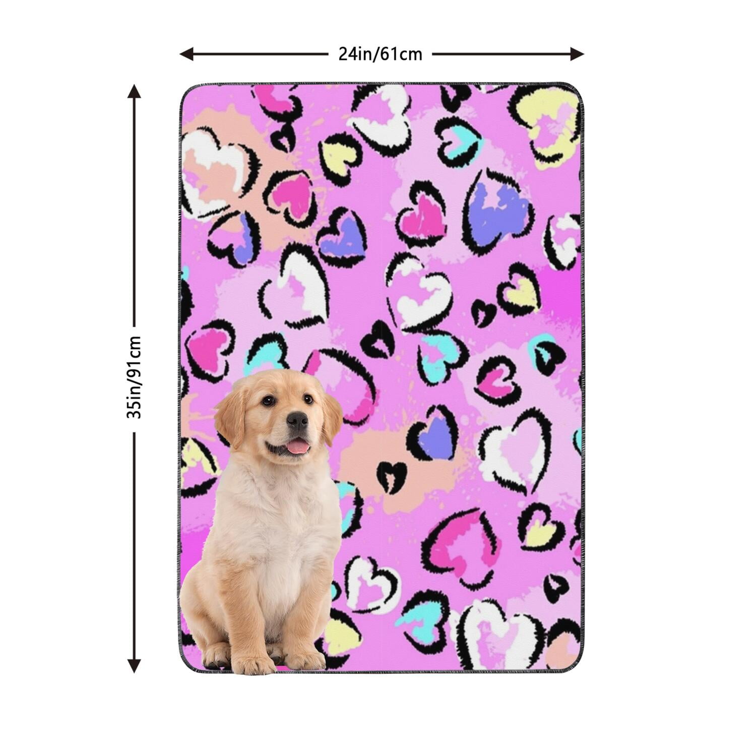 Designer Puppy Pads, Washable Reusable Potty Pads with Stylish Patterns for Pet Parents, 24" x35" (Texture/leopard /Geometry)