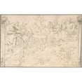 thumbnail image 2 of Santi Pacini 24x17 Gold Ornate Framed and Double Matted Museum Art Print Titled - Prophets and Saints in Glory, After Bernardino Poccetti (1735-90), 2 of 4