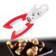 thumbnail image 1 of Tijeras para quitar cola de caracol, con función de abridor de botellas, profesional rojo, 1 of 8
