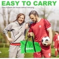 thumbnail image 2 of BOHEN 12x6FT/9x5FT/6x4FT Portable Metal Soccer Goal for Backyard with Carry Bag - Fun for Outdoor Indoor Training Games for Kids Adult, for Easy Storage and Transportation (12x6FT, 1 Piece, Green), 2 of 7