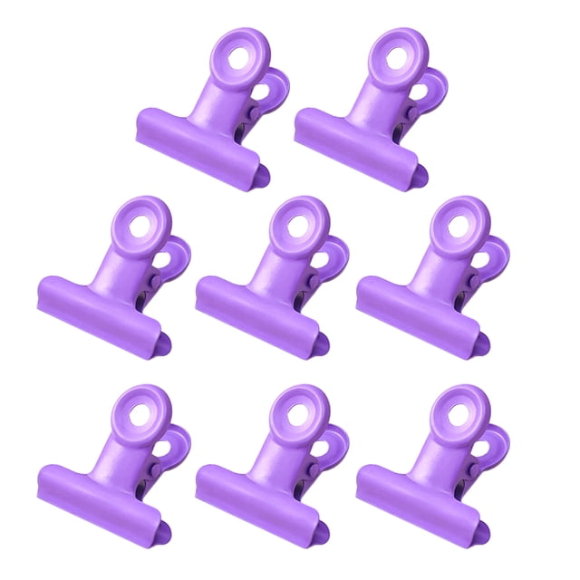 8 Pcs Pinces pour Reliure Queue Ronde Conception de Sécurité Pinces Métalliques Force de Serrage Stable Pinces Couleur Fraîche Macaron Résistantes à la Rouille Fournitures de Bureau et d'École