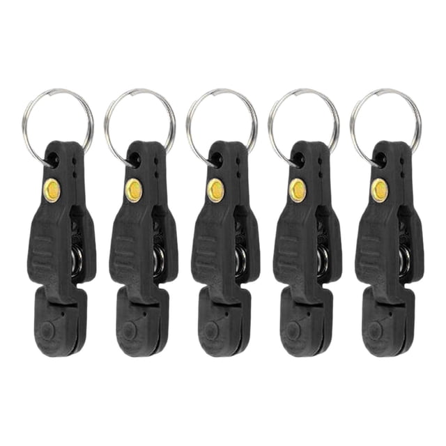 koolsoo 5 Pcs Clips de Libération à Pression Lourde pour Poids Bateau Pêche Downrigger Noir