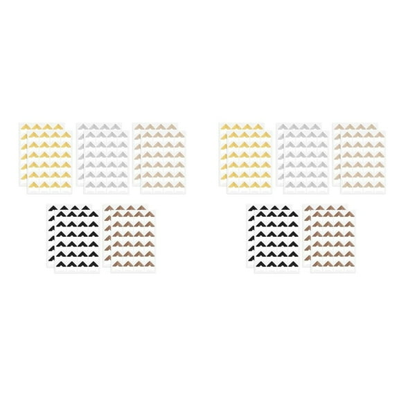 480 Pieces Photo Corners for Scrapbooking, Gold Photo Corner Stickers, Self-Adhesive Photo Mounting Corners,Multicolor