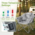 thumbnail image 3 of Sunyrisy Oversized Heated Camping Chair, Folding Outdoor Chair with 3 Heat Settings, Dual-Zone Heating, Supports up to 500 lbs, Portable Heated Chair for Camping, Fishing and Sports Events, 3 of 7