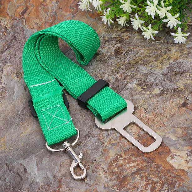 Correa Para Mascotas Cinturón de seguridad para perros y mascotas, cinturón de seguridad para cachorros, arnés para perros, Clip de plomo (verde)
