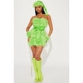 thumbnail image 5 of Vestido de Navidad sexy y peludo para mujer, disfraz de monstruo peludo verde de Papá Noel para Halloween para adultos, 5 of 5
