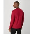 thumbnail image 3 of Hanes Beefy-T Men's Long Sleeve Henley Burnt Brick L, 3 of 6